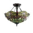 Chloe Lighting Empress Dragonfly 2-Light Glass Semi-Flush Light in Multi-Color