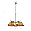 Chloe Lighting Innes Mission 5-Light Glass Large Chandelier in Bronze/Brown