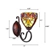 Chloe Lighting Adia Victorian 1-Light Glass/Iron Wall Sconce in Dark Bronze