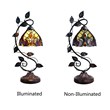 Chloe Lighting Adia Victorian 1-Light Glass Accent Table Lamp in Dark Bronze