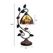 Chloe Lighting Adia Victorian 1-Light Glass Accent Table Lamp in Dark Bronze