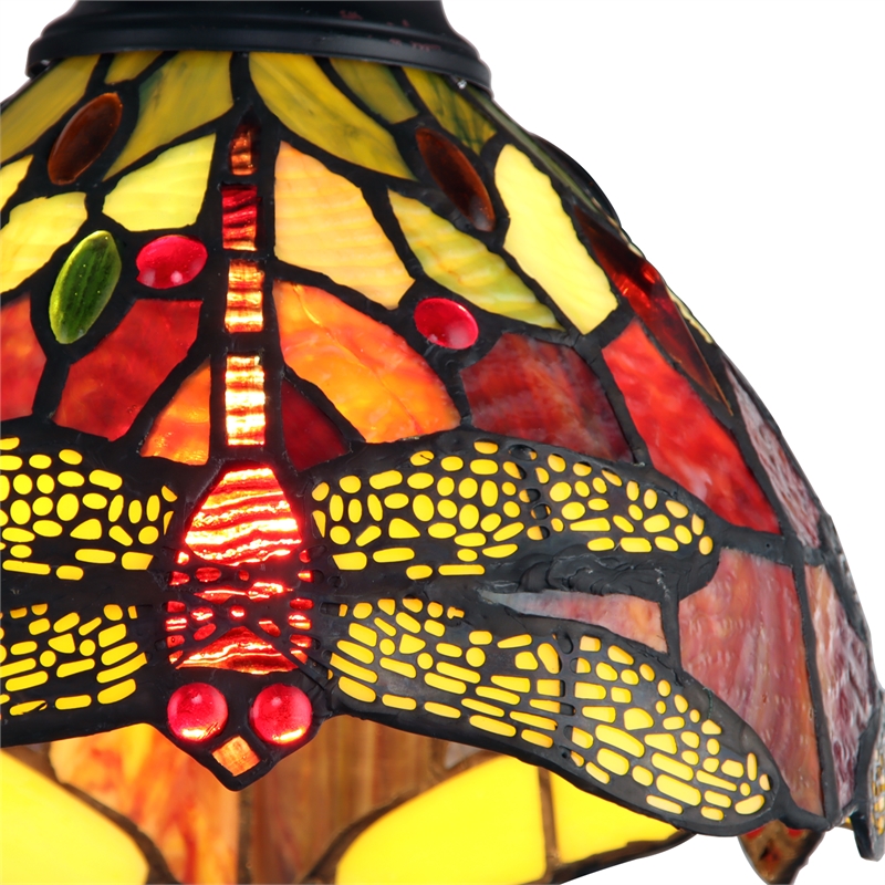 Chloe Lighting Empress Dragonfly 3-Light Glass Mini Chandelier in Multi-Color