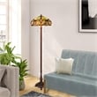 Chloe Lighting Cora Victorian 2-Light Metal Floor Lamp in Dark Bronze