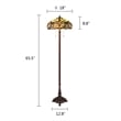 Chloe Lighting Cora Victorian 2-Light Metal Floor Lamp in Dark Bronze