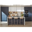 Chloe Lighting Vincent Mission 1-Light Glass Mini Pendant in Blackish Bronze