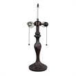 Chloe Lighting Adia Victorian 2-Light Glass/Metal Table Lamp in Dark Bronze