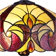 Chloe Lighting Adia Victorian 2-Light Glass/Metal Table Lamp in Dark Bronze