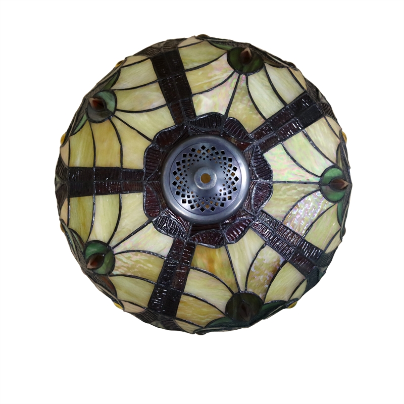 Chloe Lighting Adia Victorian 2-Light Glass Semi Flush Fixture in Dark Bronze