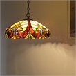 Chloe Lighting Adia 2-Light Glass Hanging Pendant Fixture in Multi-Color
