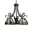 Chloe Lighting Adia Victorian 5-Light Glass Large Chandelier in Dark Bronze