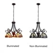 Chloe Lighting Adia Victorian 5-Light Glass Large Chandelier in Dark Bronze
