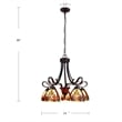 Chloe Lighting Adia Victorian 5-Light Glass Large Chandelier in Dark Bronze