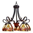 Chloe Lighting Adia Victorian 5-Light Glass Large Chandelier in Dark Bronze