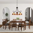 Chloe Lighting Adia Victorian 3-Light Glass Mini Chandelier in Dark Bronze