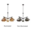 Chloe Lighting Vincent Mission 5-Light Glass Chandelier in Multi-Color