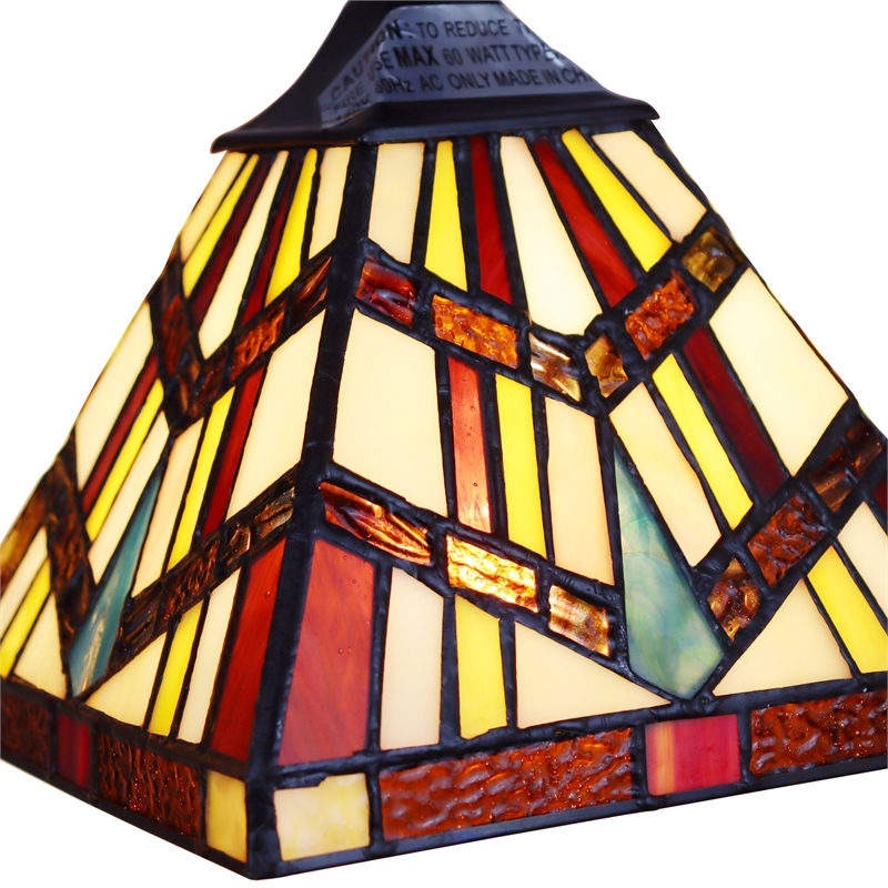 Chloe Lighting Vincent Mission 5-Light Glass Chandelier in Multi-Color