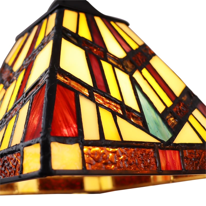 Chloe Lighting Vincent Mission 5-Light Glass Chandelier in Multi-Color