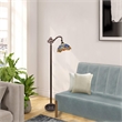 Chloe Lighting Sunniva Dragonfly 1-Light Metal Reading Floor Lamp in Bronze