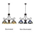 Chloe Lighting Sunniva Dragonfly 3-Light Glass Chandelier in Multi-Color