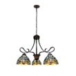 Chloe Lighting Sunniva Dragonfly 3-Light Glass Chandelier in Multi-Color