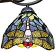 Chloe Lighting Sunniva Dragonfly 3-Light Glass Chandelier in Multi-Color