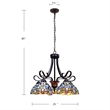 Chloe Lighting Sunniva Dragonfly 5-Light Glass Chandelier in  Multi-Color