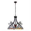 Chloe Lighting Sunniva Dragonfly 5-Light Glass Chandelier in  Multi-Color