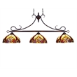 Chloe Lighting Adia Victorian 3-Light Glass/Iron Island Pendant in Dark Bronze