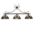 Chloe Lighting Adia Victorian 3-Light Glass/Iron Island Pendant in Dark Bronze