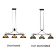 Chloe Lighting Adia Victorian 3-Light Glass/Iron Island Pendant in Dark Bronze
