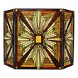 Chloe Lighting Innes 3-Piece Folding Glass Fireplace Screen in Multi-Color