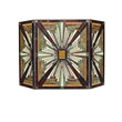Chloe Lighting Innes 3-Piece Folding Glass Fireplace Screen in Multi-Color