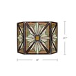 Chloe Lighting Innes 3-Piece Folding Glass Fireplace Screen in Multi-Color