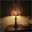 Chloe Lighting Monroe Victorian 2-Light Glass/Metal Table Lamp in Dark Bronze