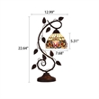 Chloe Lighting Serenity Victorian 1-Light Metal/Glass Table Lamp in Dark Bronze