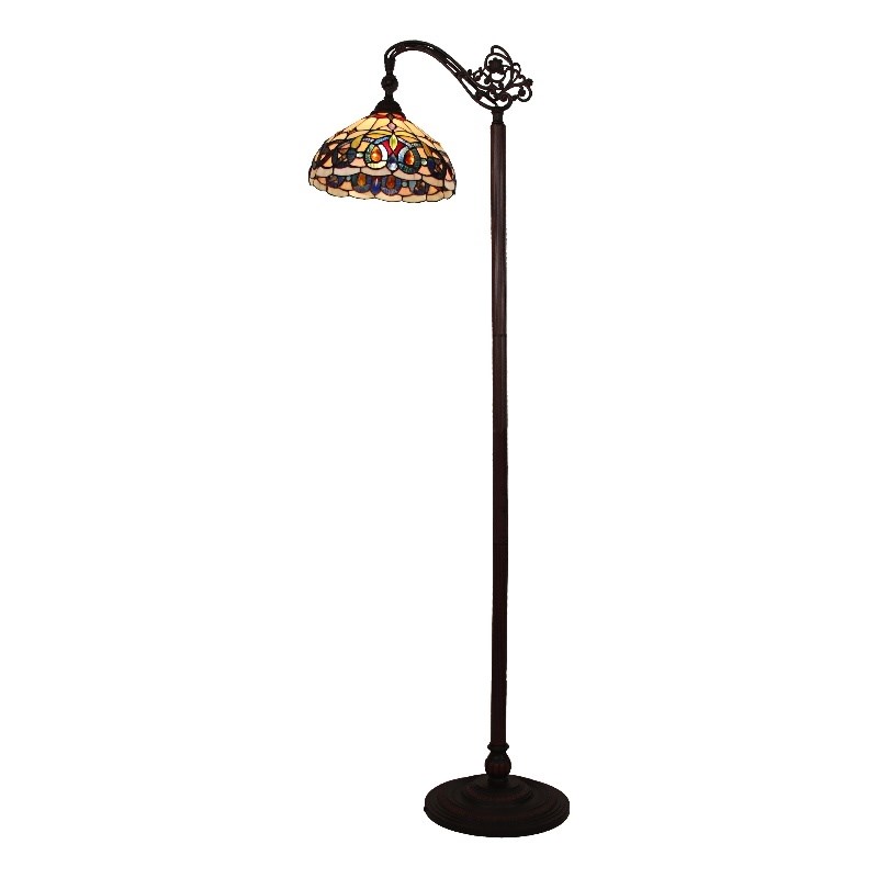 Chloe Lighting Serenity Victorian 1-Light Metal Reading Floor Lamp in Bronze