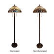 Chloe Lighting Serenity Victorian 2-Light Metal Floor Lamp in Dark Bronze