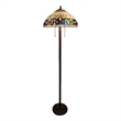 Chloe Lighting Serenity Victorian 2-Light Metal Floor Lamp in Dark Bronze