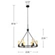 Chloe Lighting Ironclad 6-Light Metal Large Pendant in Matte Black