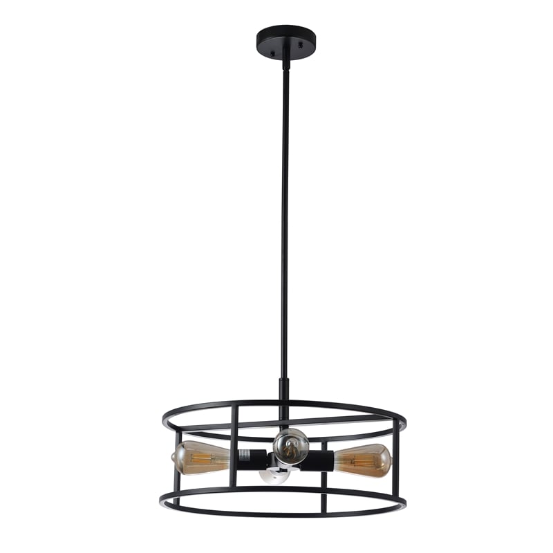 Chloe Lighting Ryker 4-Light Metal Ceiling Pendant in Matte Black