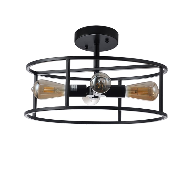 Chloe Lighting Ryker 4-Light Metal Ceiling Pendant in Matte Black