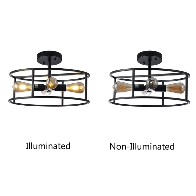 Chloe Lighting Ryker 4-Light Metal Ceiling Pendant in Matte Black