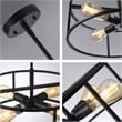 Chloe Lighting Ryker 4-Light Metal Ceiling Pendant in Matte Black