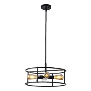 Chloe Lighting Ryker 4-Light Metal Ceiling Pendant in Matte Black