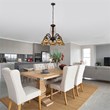 Chloe Lighting Anisoptera Purity 5-Light Glass Large Chandelier in Multi-Color