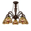 Chloe Lighting Anisoptera Purity 5-Light Glass Large Chandelier in Multi-Color
