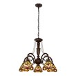 Chloe Lighting Anisoptera Purity 5-Light Glass Large Chandelier in Multi-Color