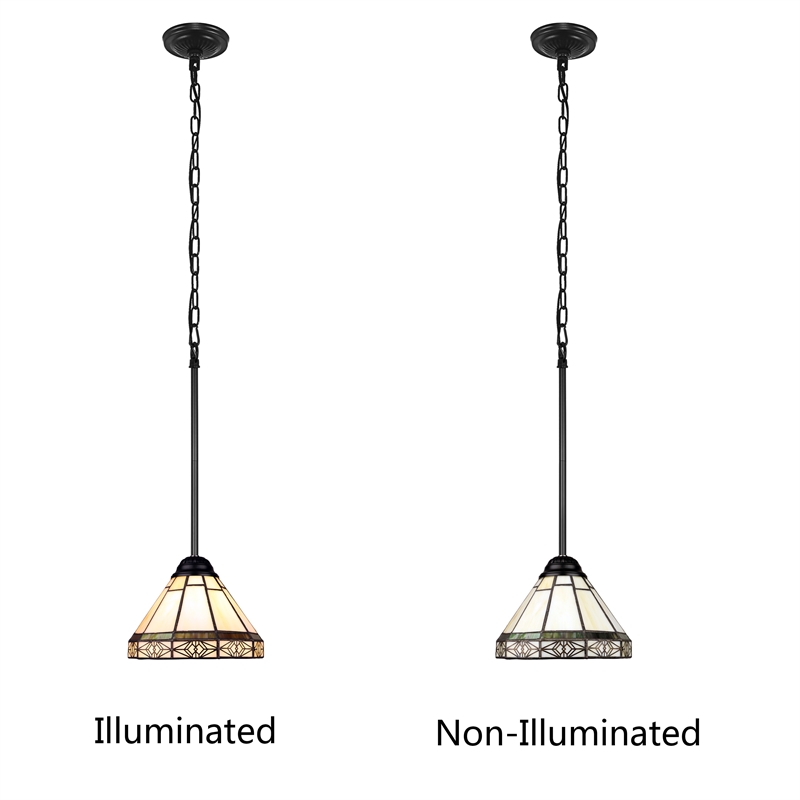 Chloe Lighting Belle 1-Light Glass Mini Pendant Ceiling Fixture in Multi-Color