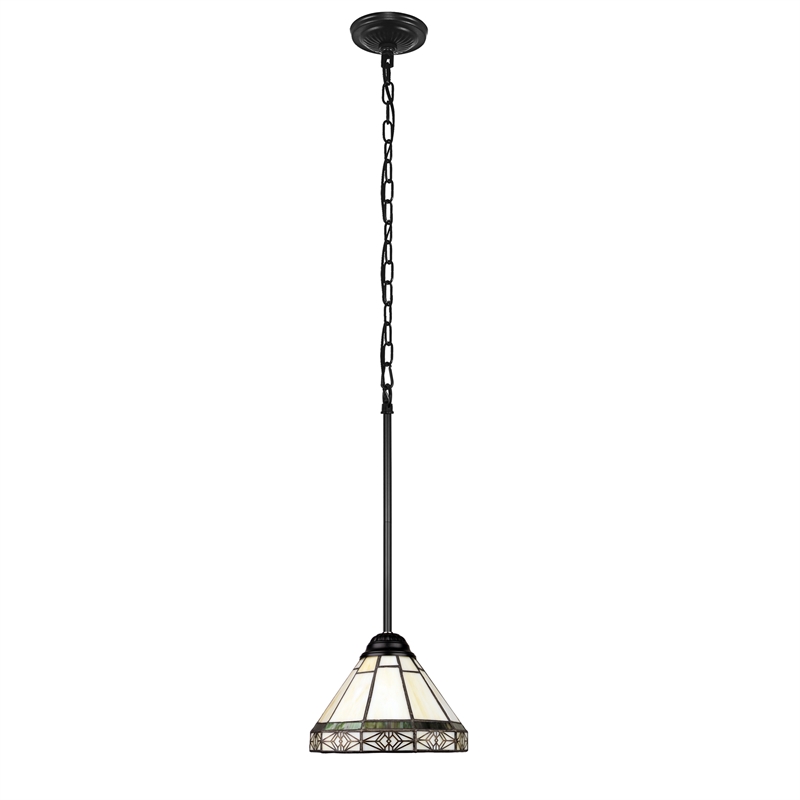 Chloe Lighting Belle 1-Light Glass Mini Pendant Ceiling Fixture in Multi-Color