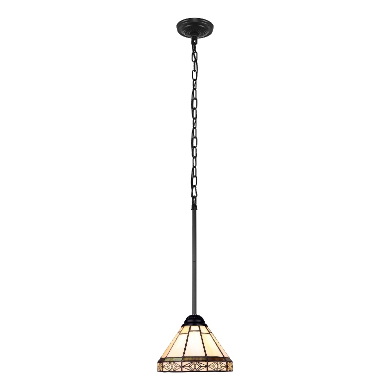Chloe Lighting Belle 1-Light Glass Mini Pendant Ceiling Fixture in Multi-Color